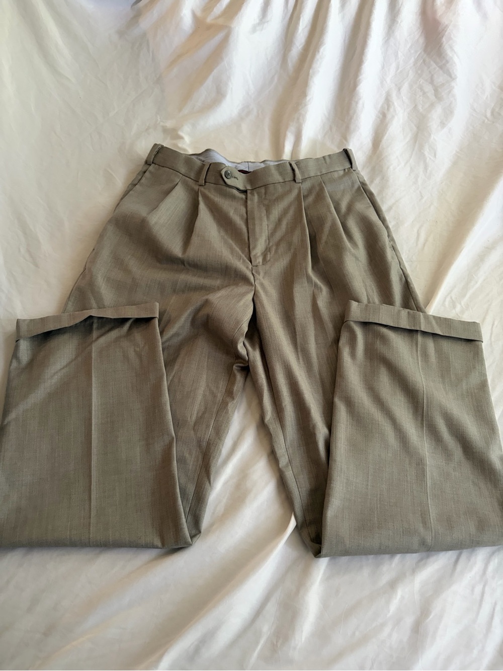 Roundtree & Yorke TravelSmart Men's Gray Dress Pants Size 32x30 Classic Fit Flat